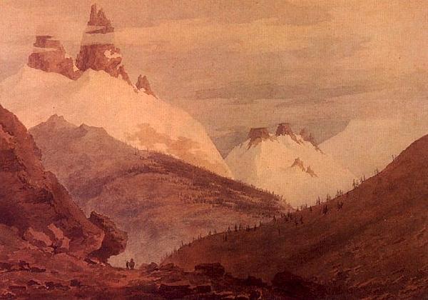 John Robert Cozens Between Chamonix and Martigny